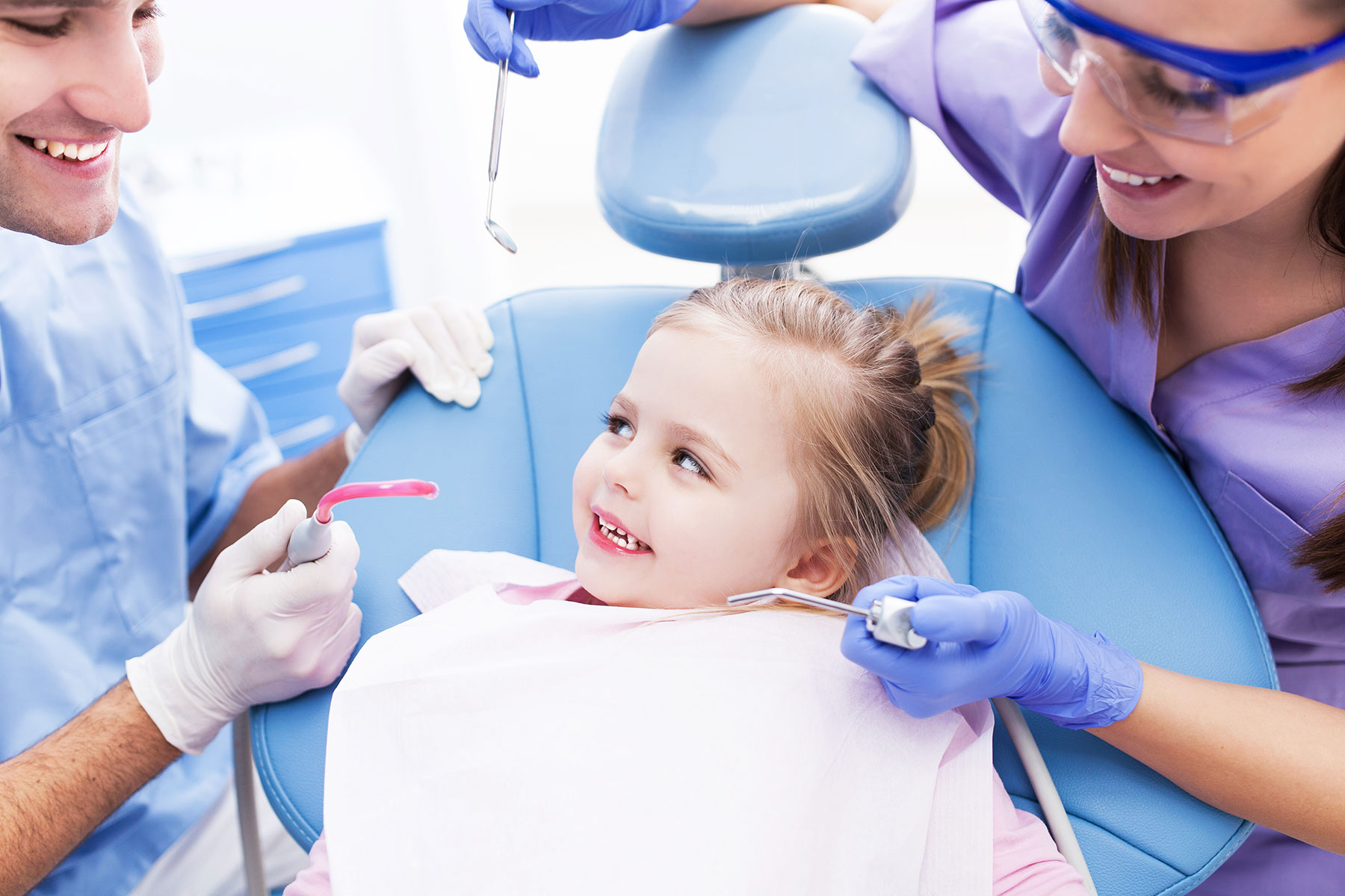 pediatric with dentist and hygienist